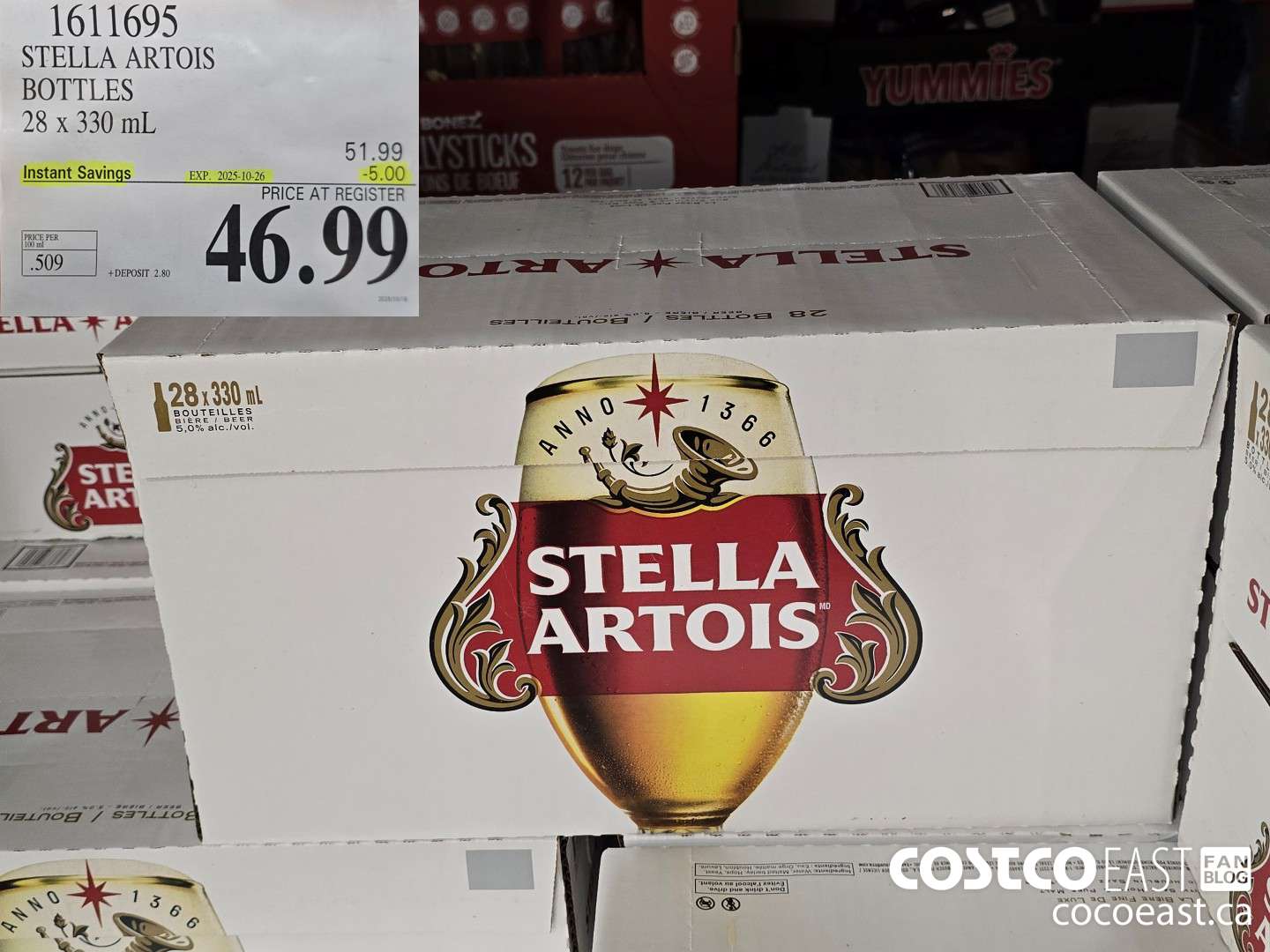 1611695 STELLA ARTOIS BOTTLES 28 x 330 mL ($5.00 INSTANT SAVINGS EXPIRES ON 2025-10-26) $46.99