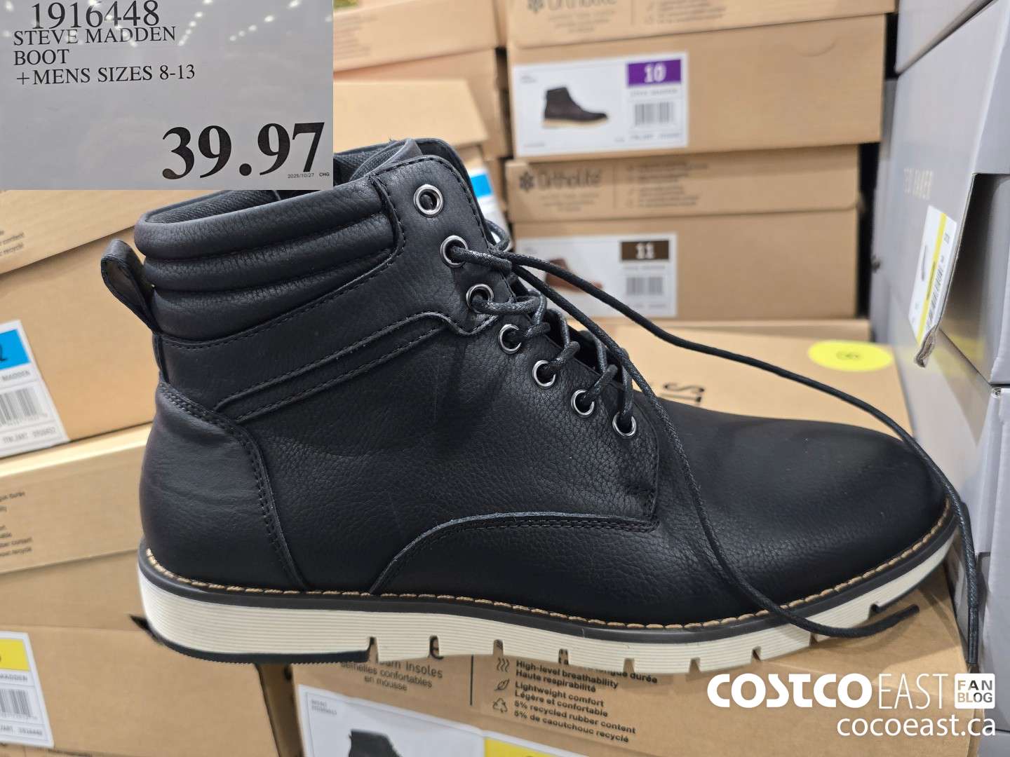 1916448 STEVE MADDEN BOOT +MENS SIZES 8-13 $39.97