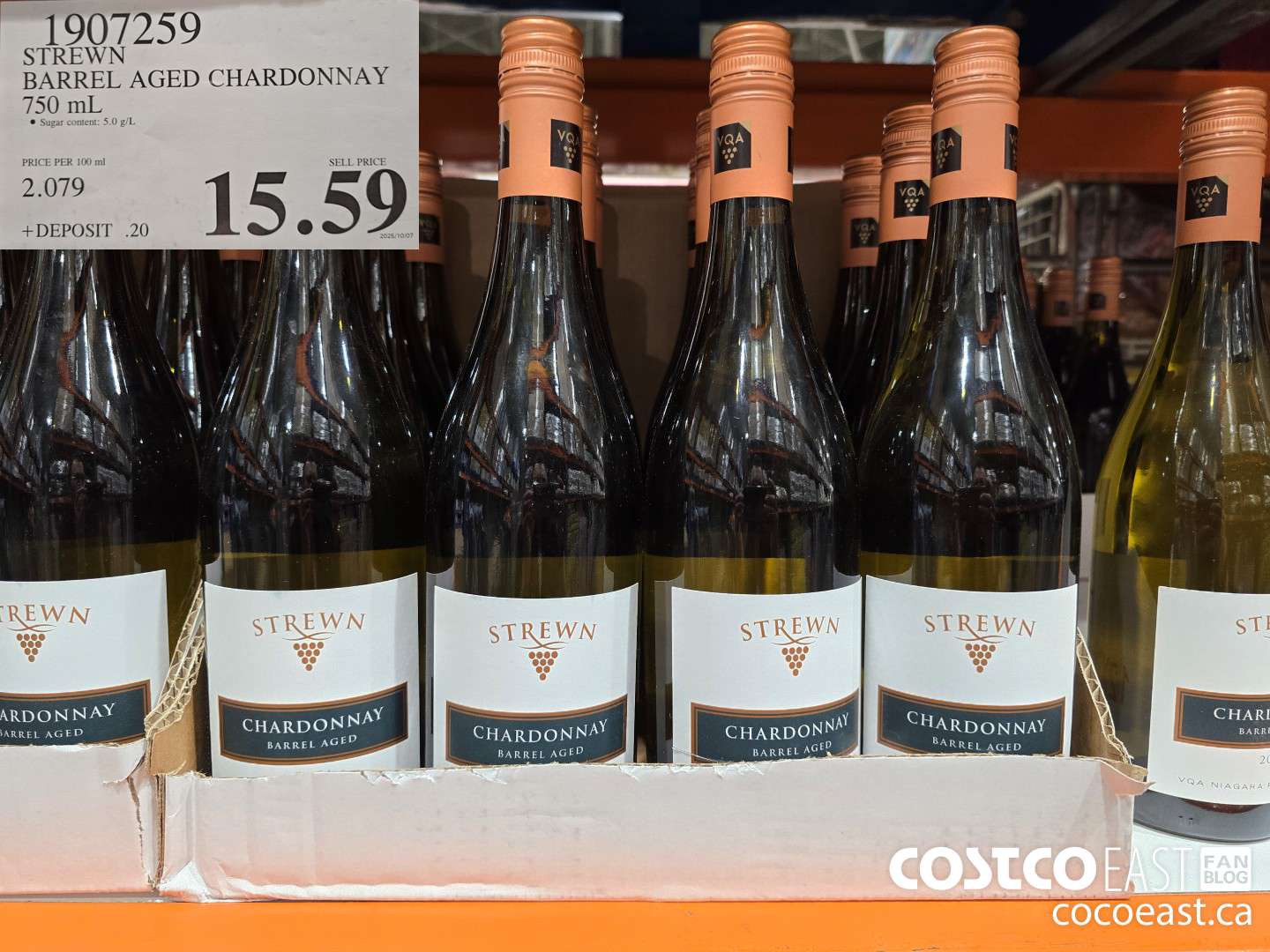 1907259 STREWN BARREL AGED CHARDONNAY, VQA 750 mL $15.59