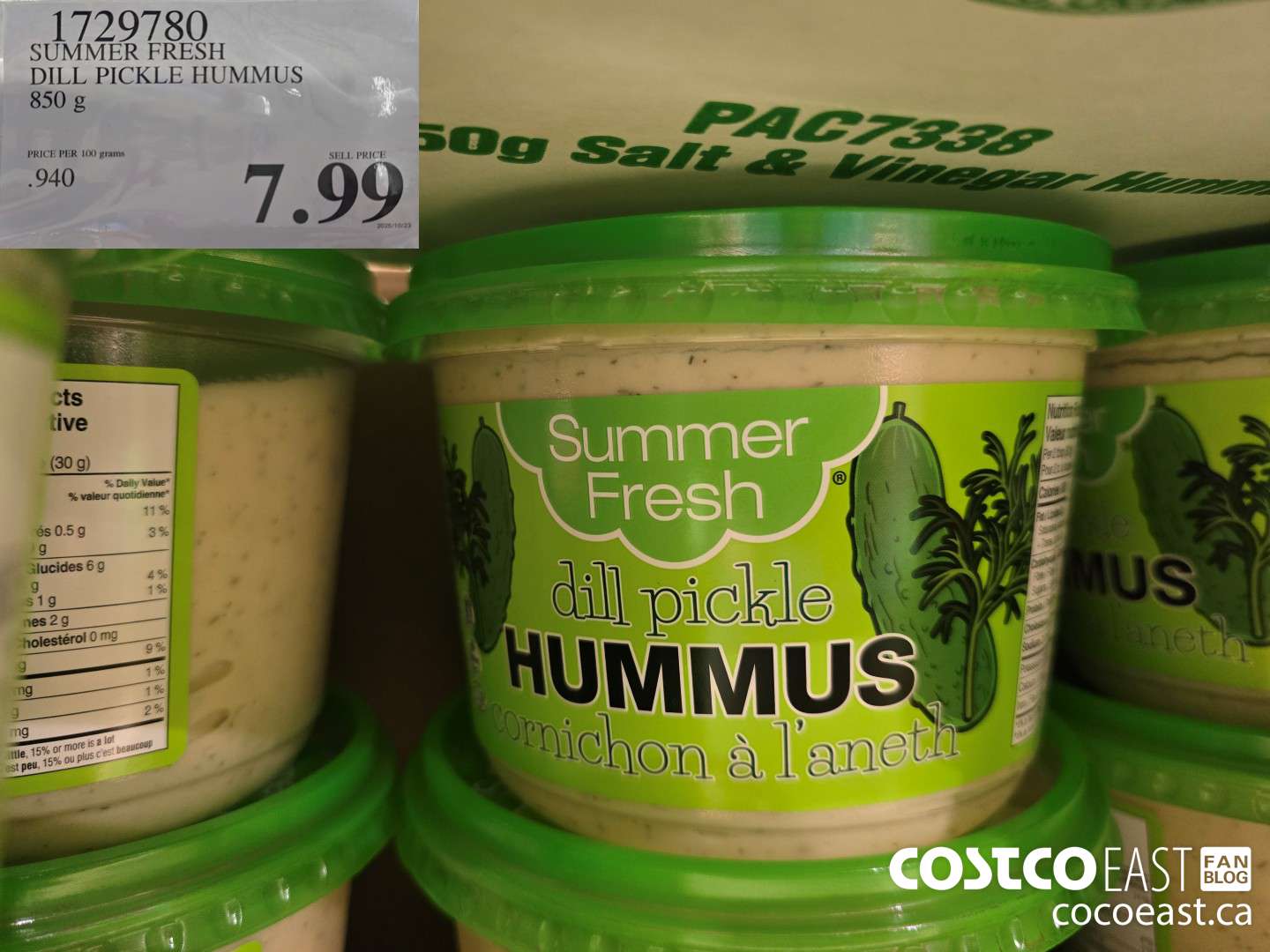 1729780 SUMMER FRESH DILL PICKLE HUMMUS 850 G $7.99