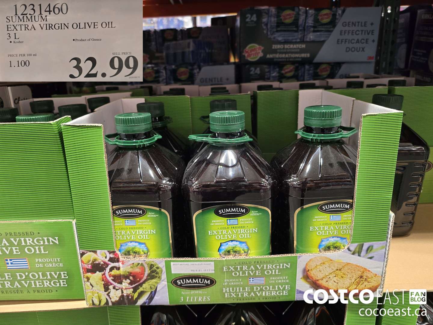 1231460 SUMMUM EXTRA VIRGIN OLIVE OIL 3 L $32.99