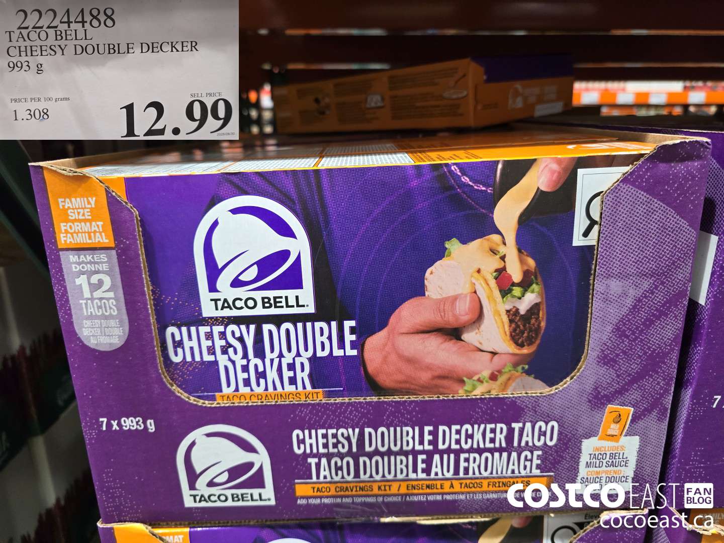 2224488 TACO BELL CHEESY DOUBLE DECKER 993 G $12.99