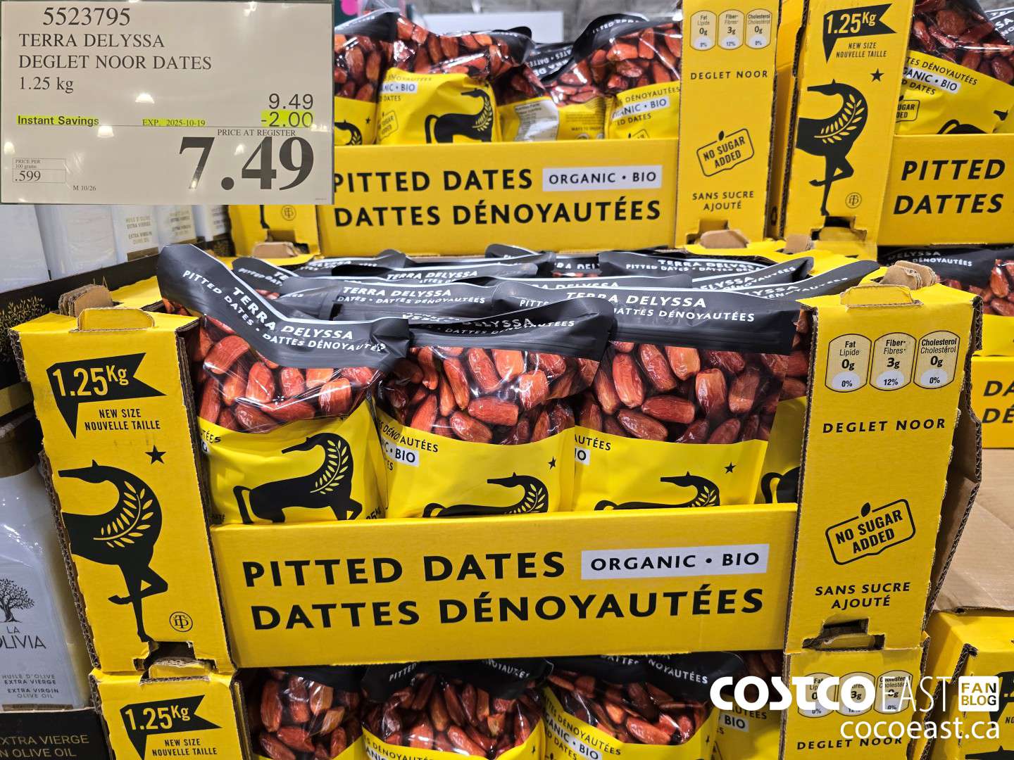 5523795 TERRA DELYSSA ORGANIC DATES 1.25 KG ($2.00 INSTANT SAVINGS EXPIRES ON 2025-10-19) $7.49