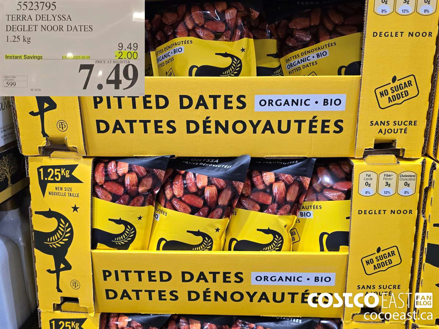5523795 TERRA DELYSSA ORGANIC DATES 1.25 KG ($2.00 INSTANT SAVINGS EXPIRES ON 2025-10-19) $7.49