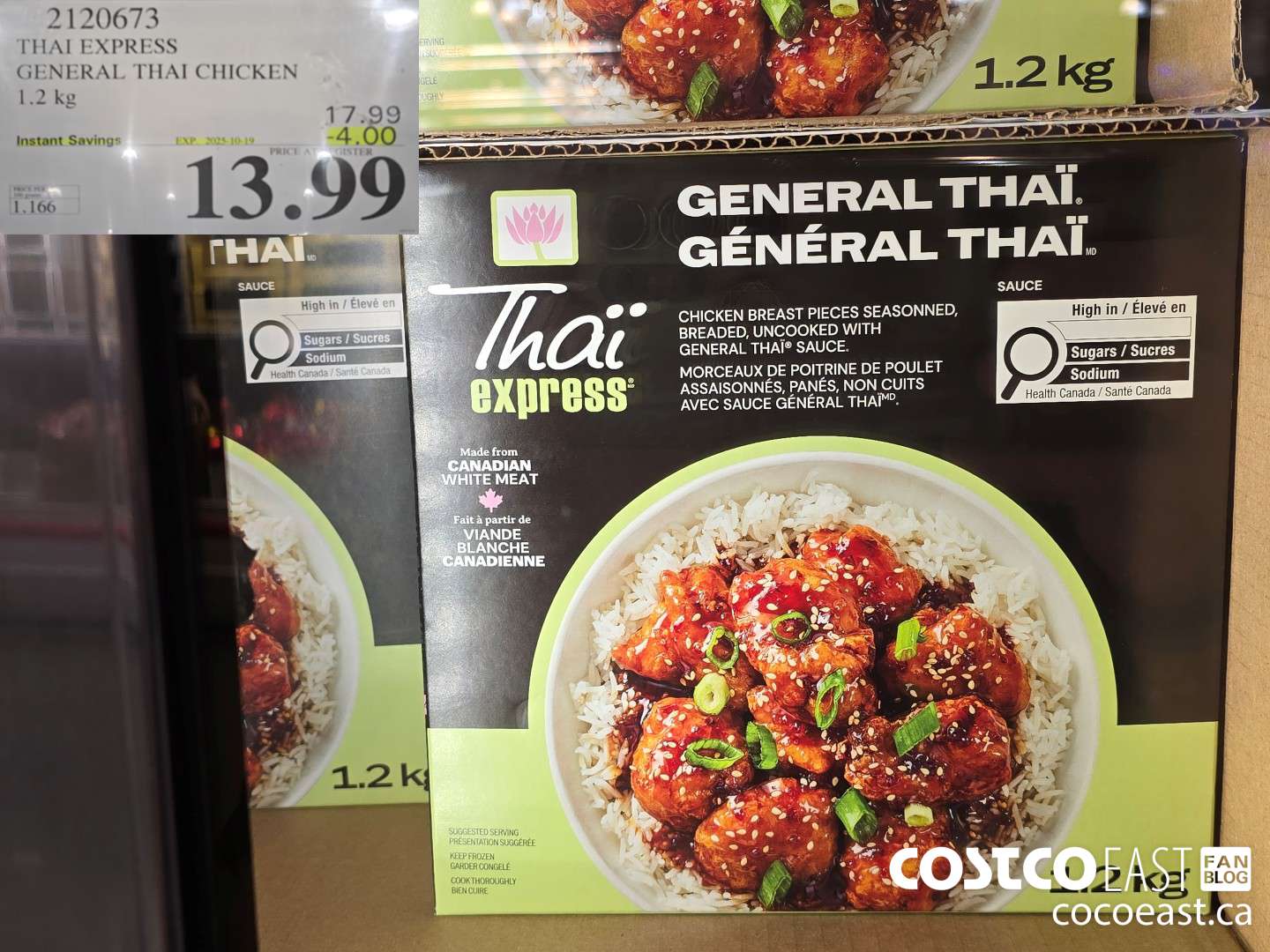 2120673 THAI EXPRESS GENERAL THAI CHICKEN 1.2 KG ($4.00 INSTANT SAVINGS EXPIRES ON 2025-10-19) $13.99