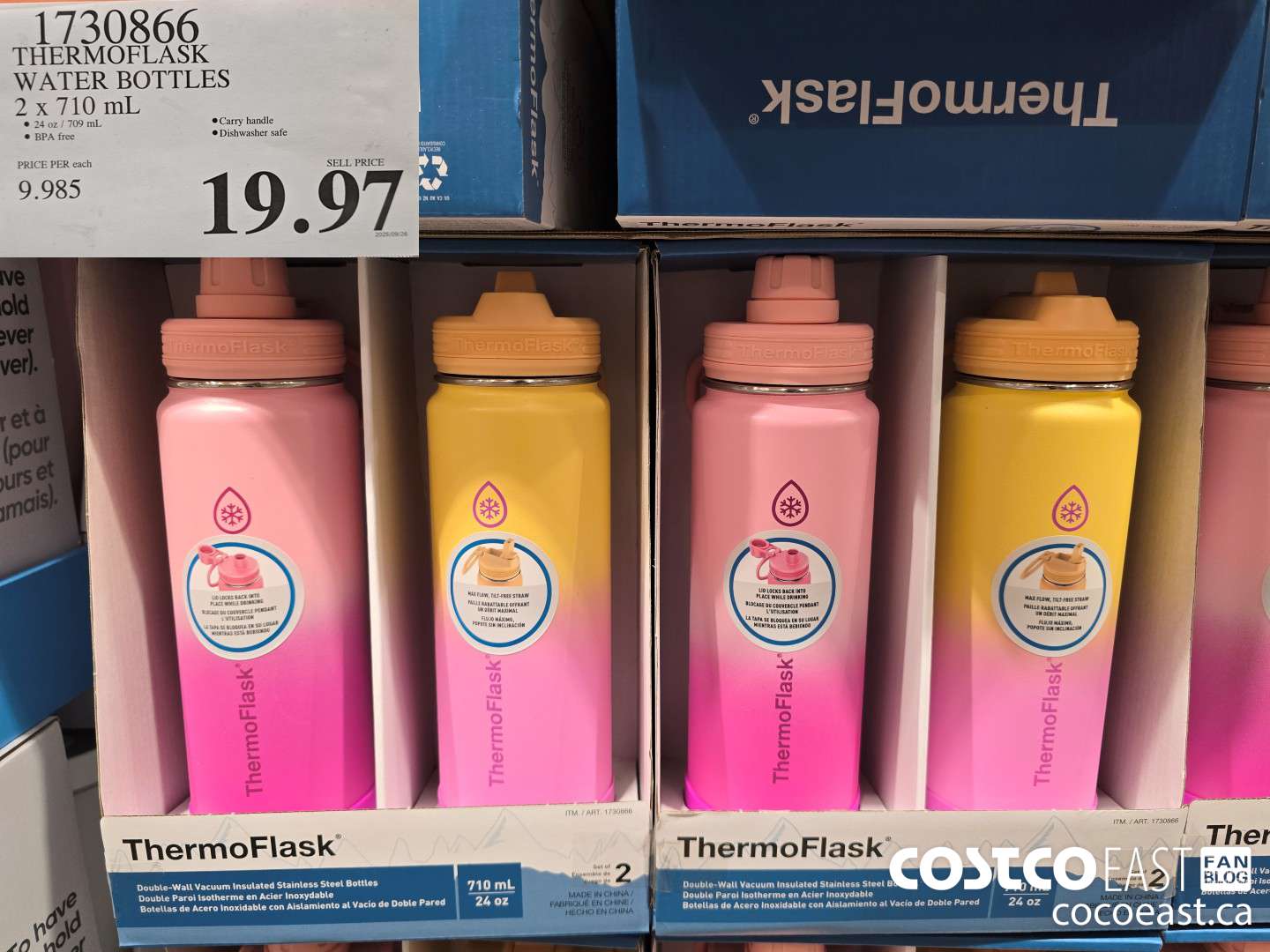 1730866 THERMOFLASK WATER BOTTLES PACK OF 2 X 710 ML $19.97