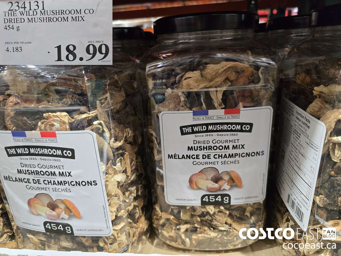 234131 THE WILD MUSHROOM CO DRIED MUSHROOM MIX 454 G $18.99