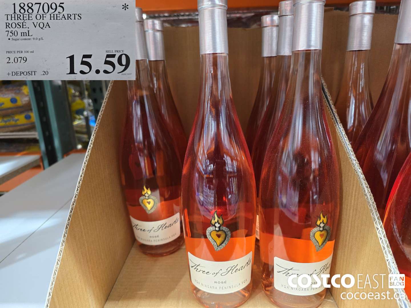 1887095 THREE OF HEARTS ROSE, VQA 750 ml $15.59