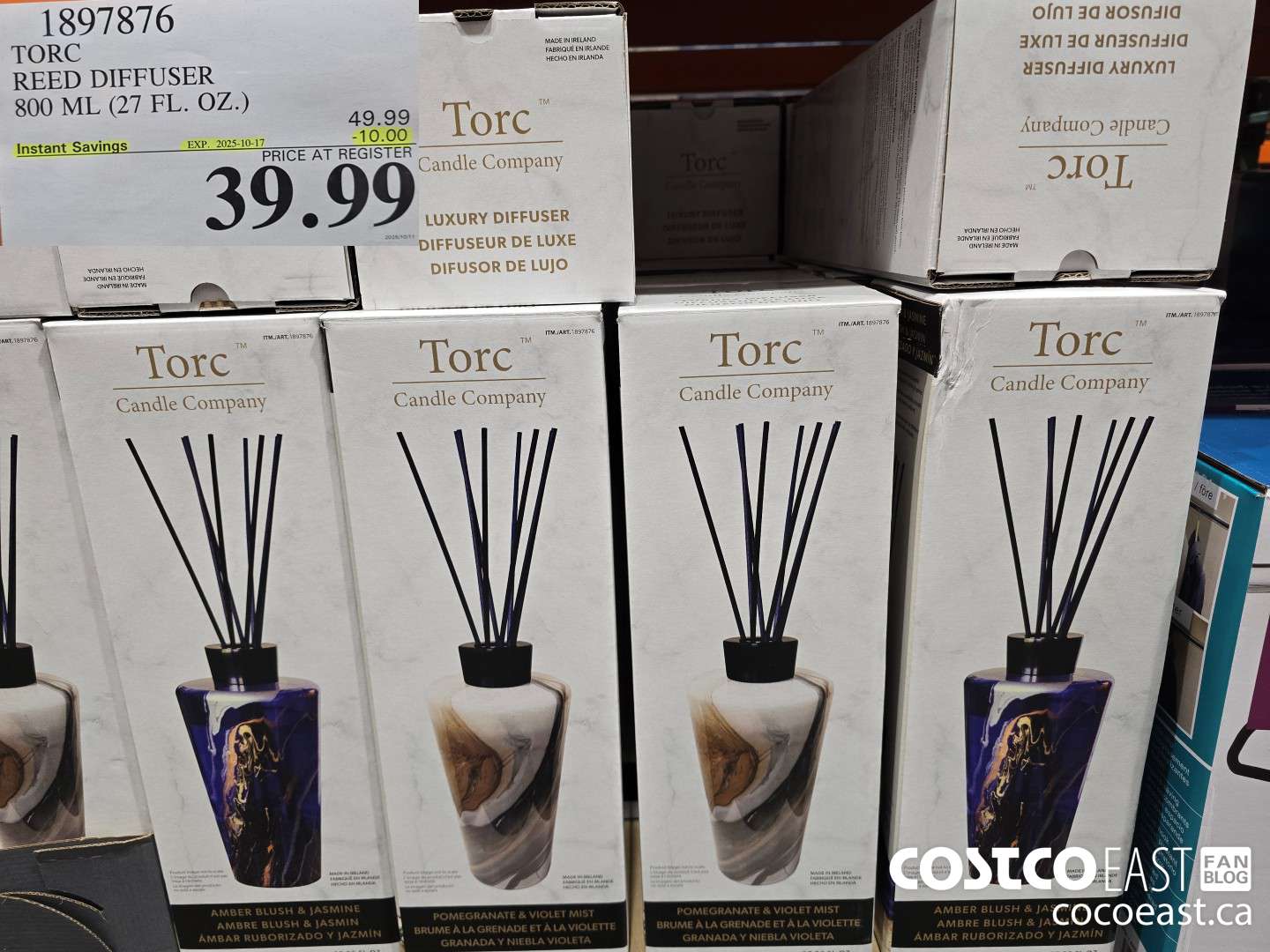 1897876 TORC REED DIFFUSER 800 ML (27 FL. OZ.) ($10.00 INSTANT SAVINGS EXPIRES ON 2025-10-17) $39.99