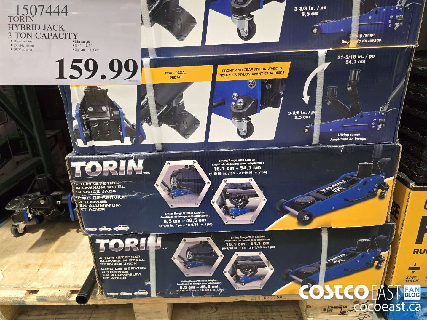 1507444 TORIN HYBRID JACK 3 TON CAPACITY $159.99