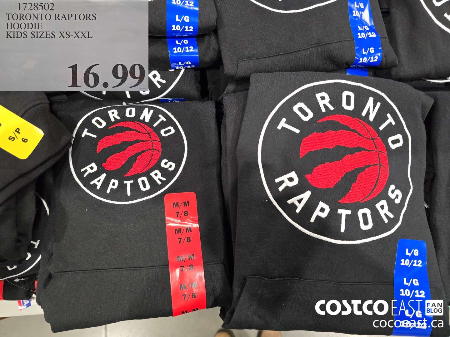1728502 TORONTO RAPTORS HOODIE KIDS SIZES XS-XXL $16.99