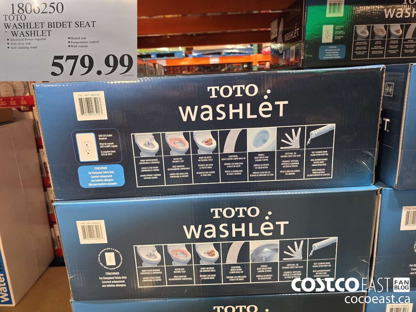 1806250 TOTO WASHLET BIDET SEAT WASHLET $579.99