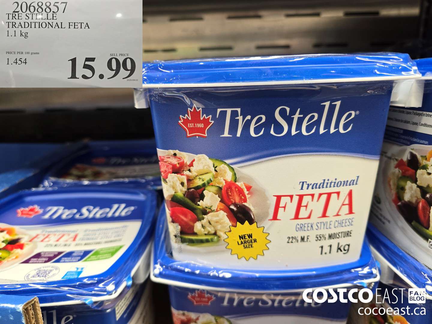 2068857 TRE STELLE TRADITIONAL FETA 1.1 KG $15.99