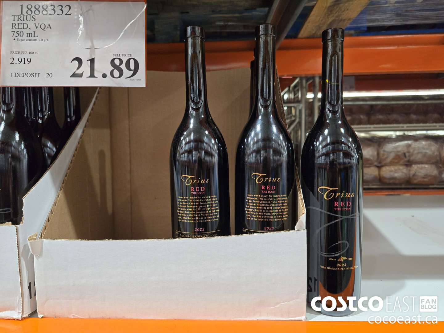 1888332 TRIUS RED, VQA 750 ML $21.89