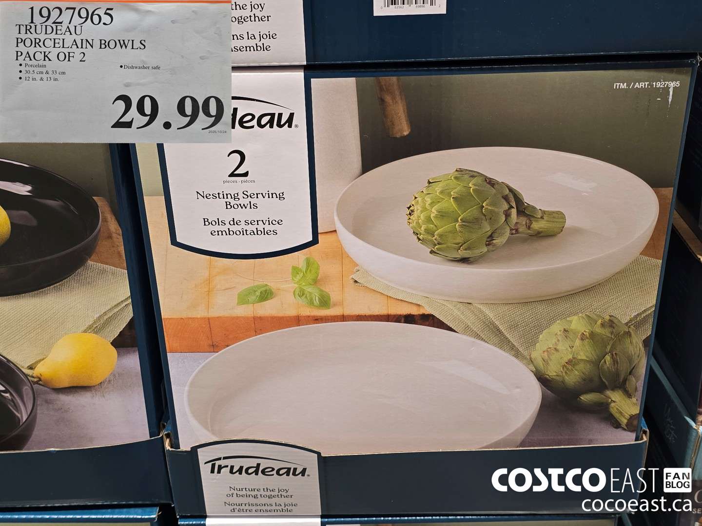 1927965 TRUDEAU PORCELAIN BOWLS PACK OF 2 $29.99