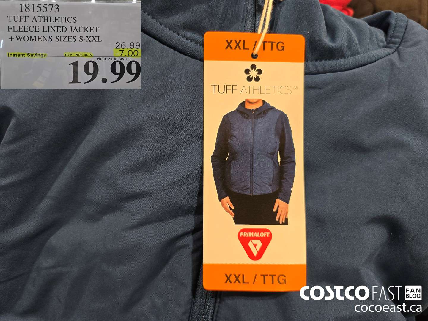 1815573 TUFF ATHETICS FLEECE LINED JACKET +WOMENS SIZES S-XXL ($7.00 INSTANT SAVINGS EXPIRES ON 2025-10-15) $19.99