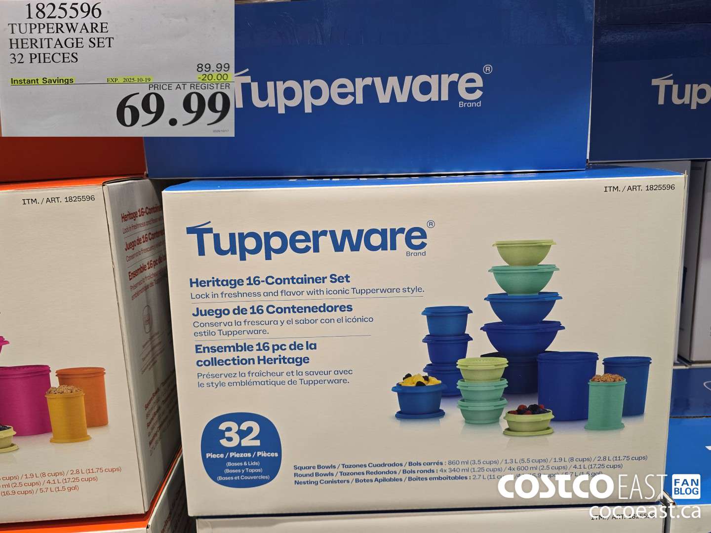 1825596 TUPPERWARE HERITAGE SET 32 PIECES ($20.00 INSTANT SAVINGS EXPIRES ON 2025-10-19) $69.99