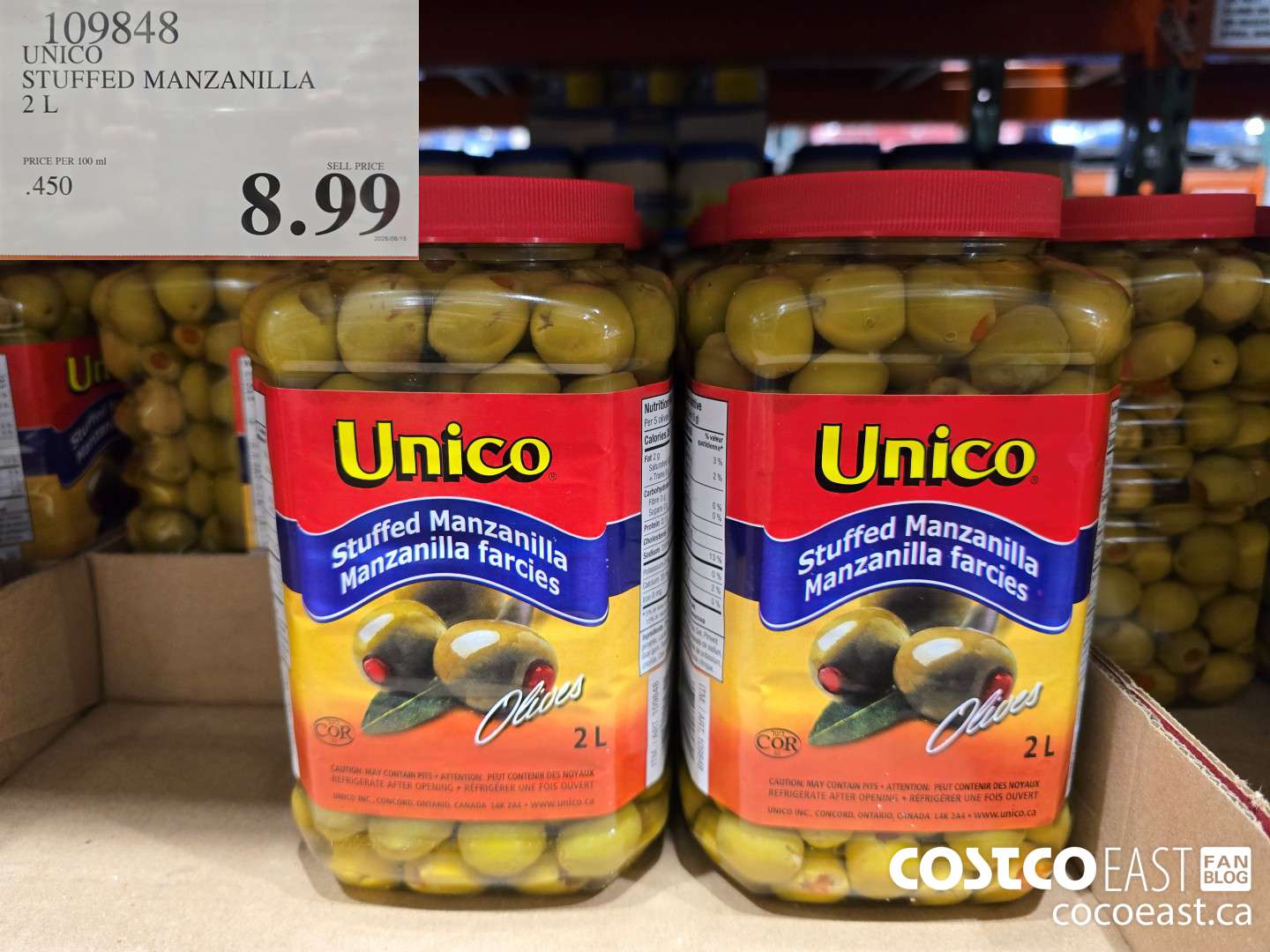 109848 UNICO STUFFED MANZANILLA 2 L $8.99