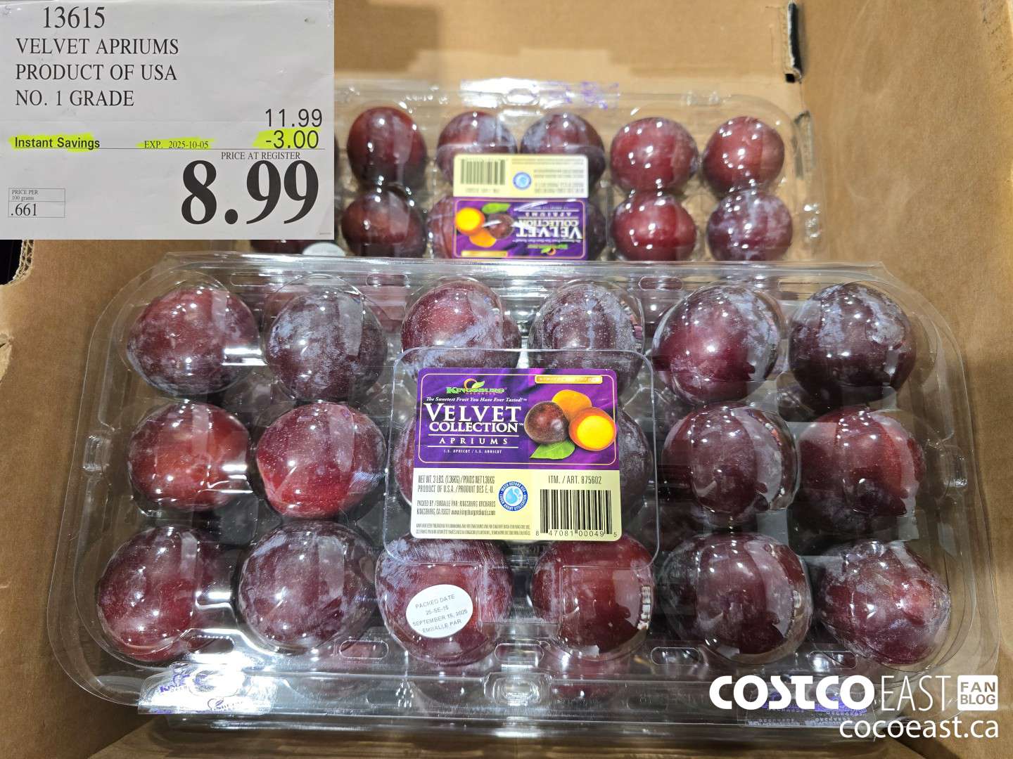 13615 VELVET APRIUMS PRODUCT OF USA NO. 1 GRADE ($3.00 INSTANT SAVINGS EXPIRES ON 2025-10-05) $8.99