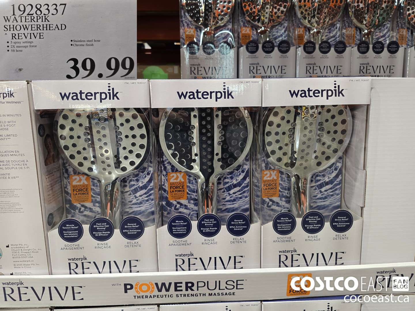 1928337 WATERPIK SHOWERHEAD REVIVE $39.99