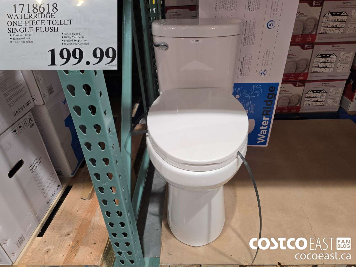 1718618 WATERRIDGE ONE-PIECE TOILET SINGLE FLUSH $199.99