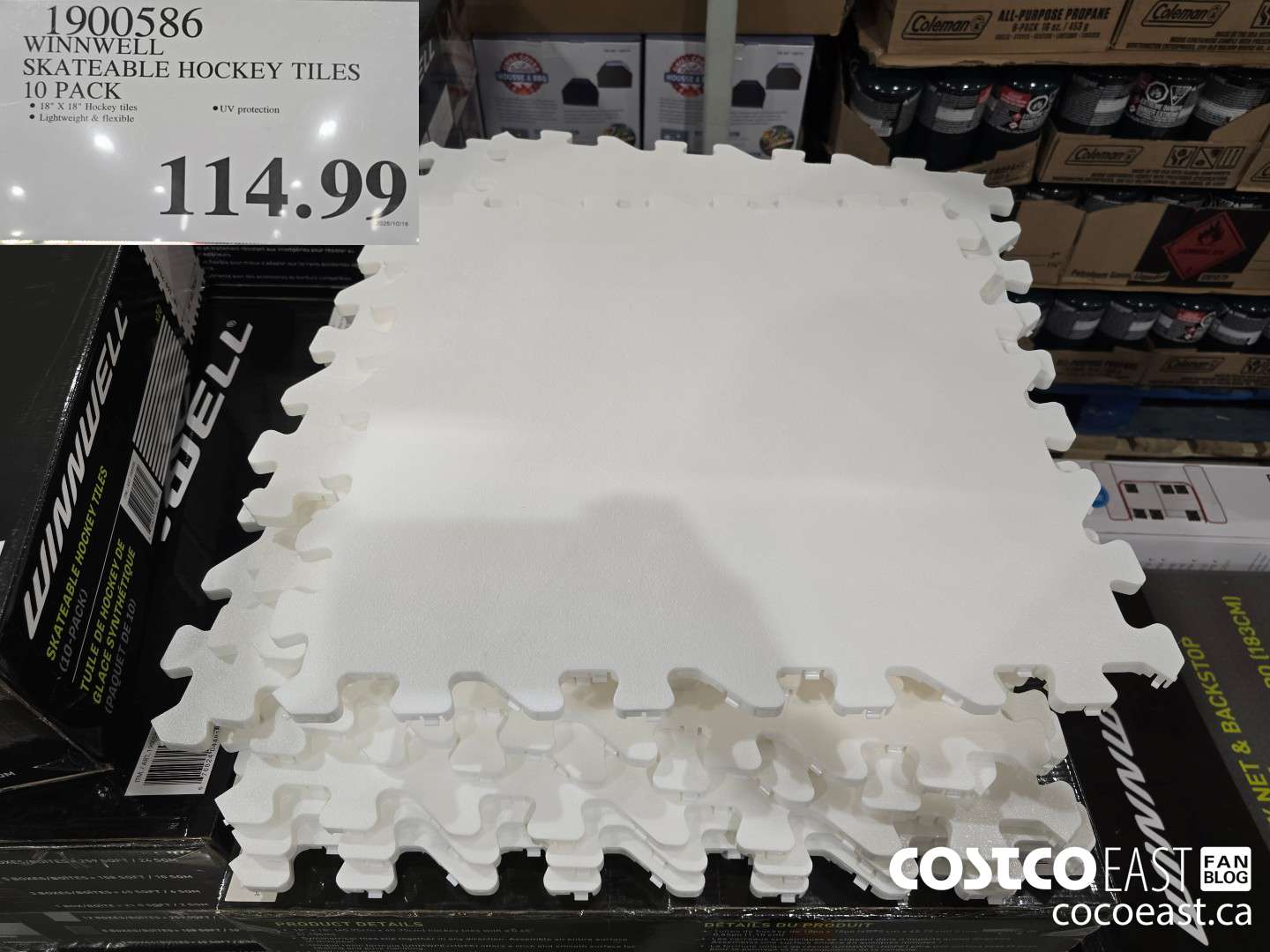 1900586 WINNWELL SKATEABLE HOCKEY TILES 10 PACK $114.99