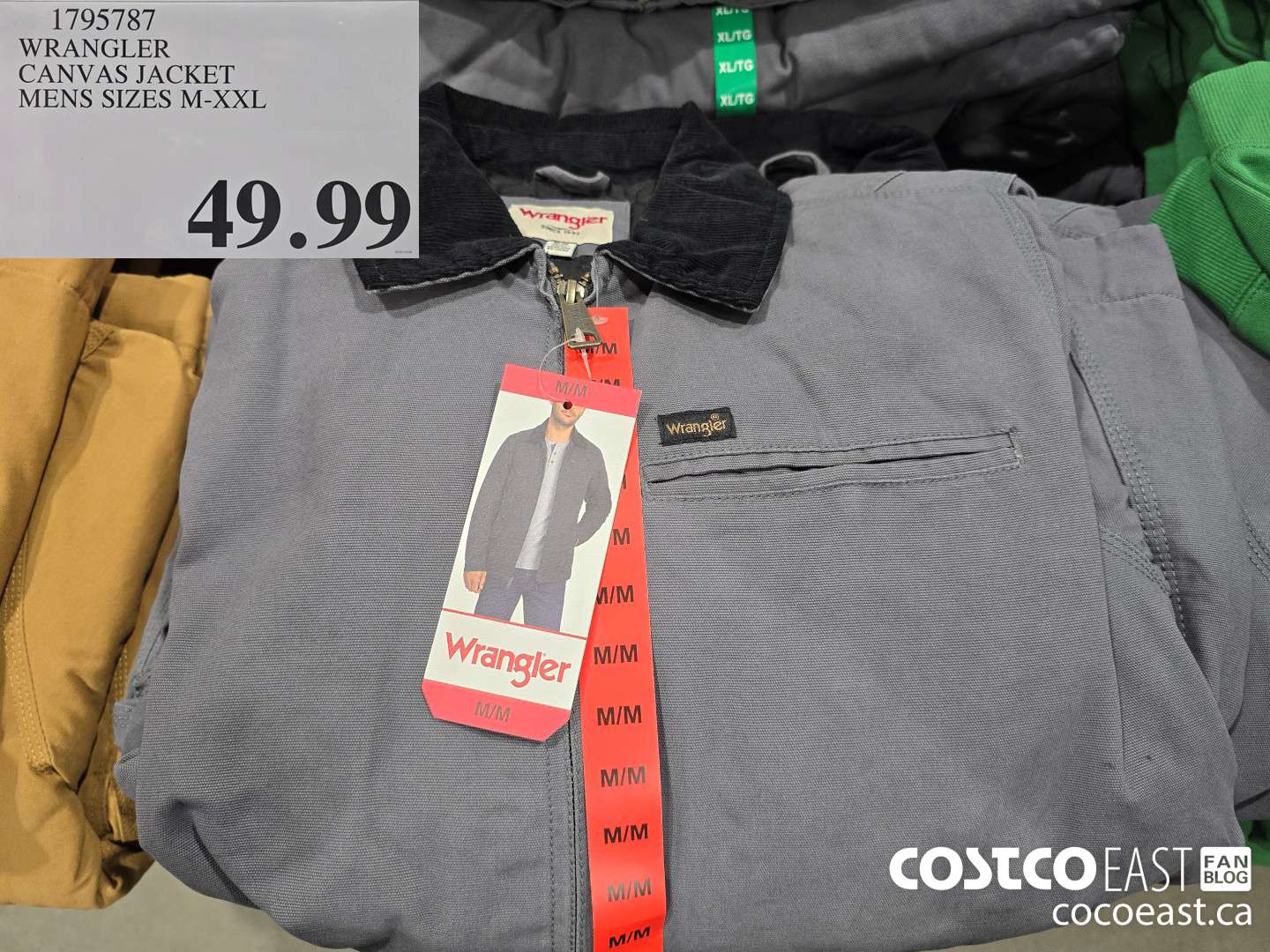 1795787 WRANGLER CANVAS JACKET MENS SIZES M-XXL $49.99