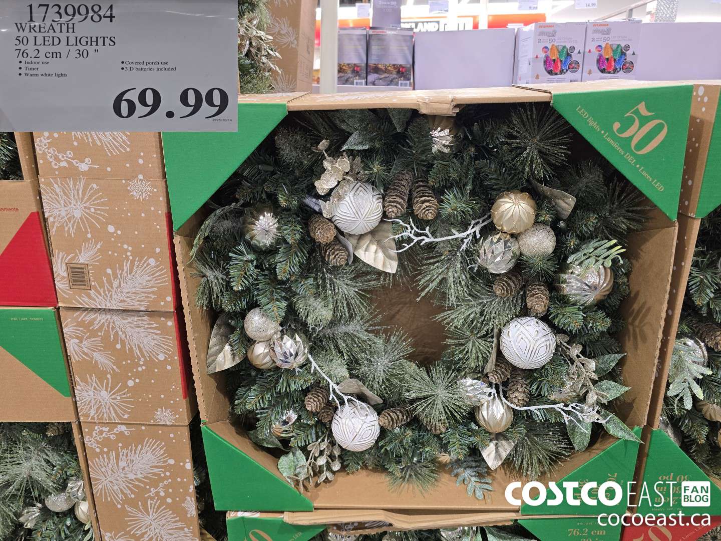 1739984 WREATH 50 LED LIGHTS 76.2 CM / 30 IN $69.99