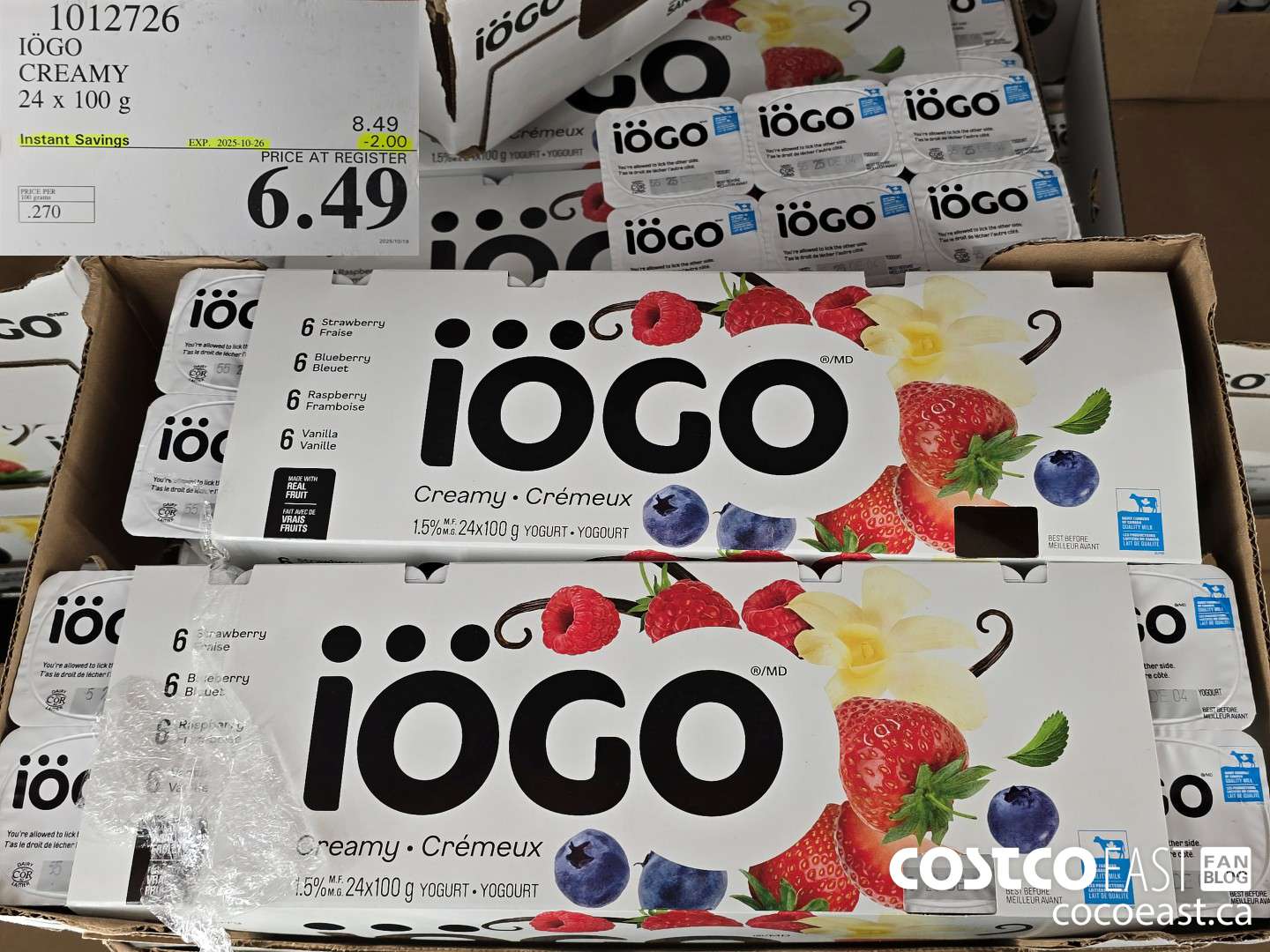 1012726 lOGO CREAMY 24 x 100 g ($2.00 INSTANT SAVINGS EXPIRES ON 2025-10-26) $6.49