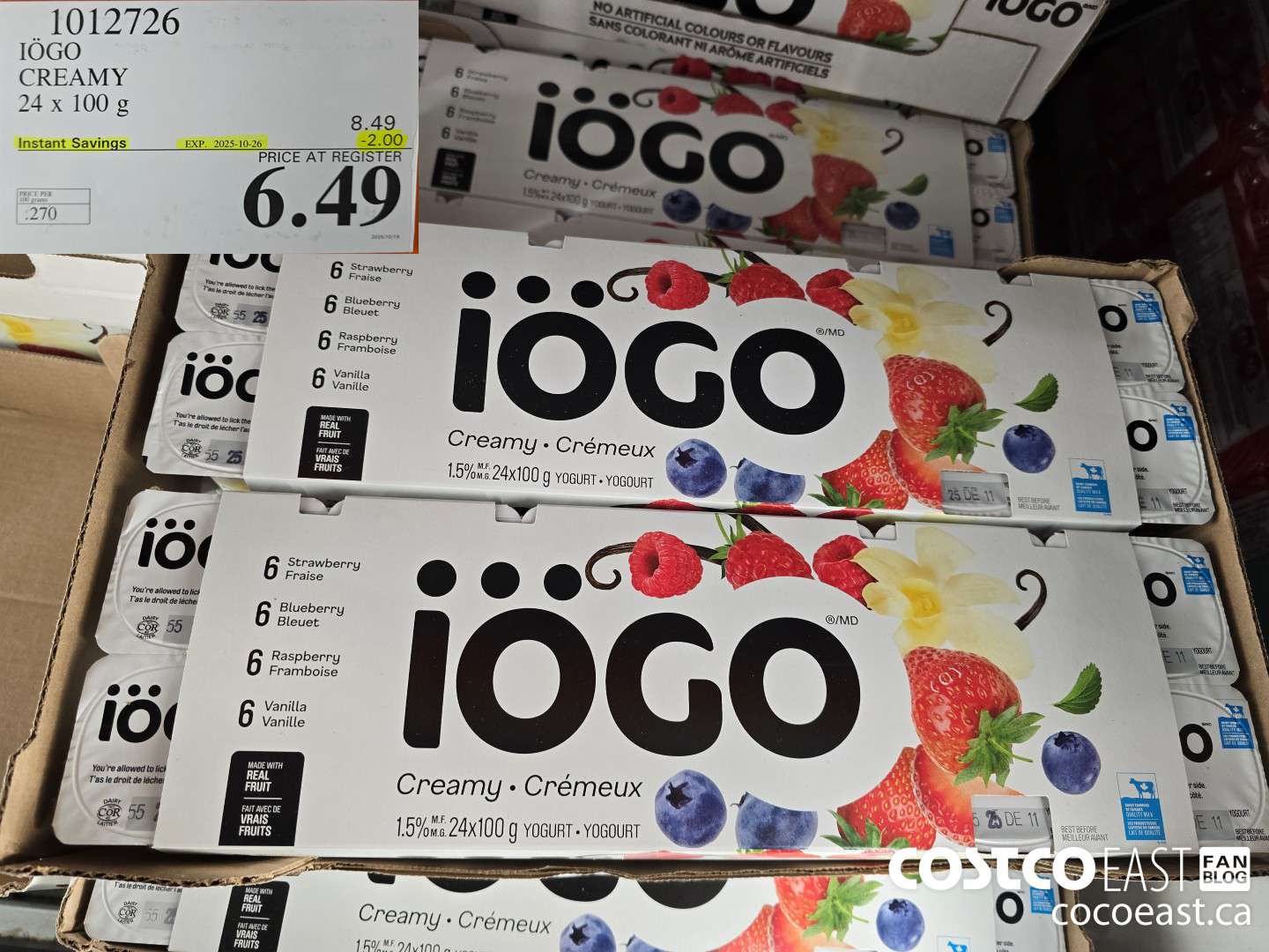 1012726 lOGO CREAMY 24 x 100 g ($2.00 INSTANT SAVINGS EXPIRES ON 2025-10-26) $6.49