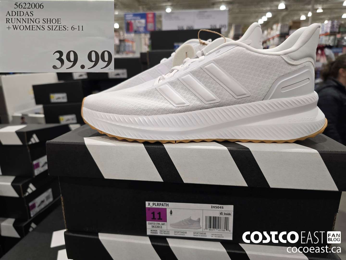 5622006 ADIDAS RUNNING SHOE + LADIES SIZES: 6-11 $39.99