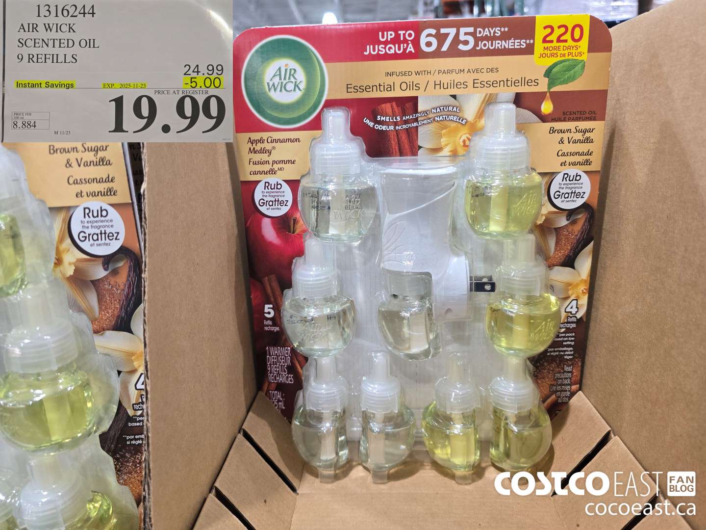 1316244 AIR WICK SCENTED OIL 9 REFILLS ($5.00 INSTANT SAVINGS EXPIRES ON 2025-11-23) $19.99