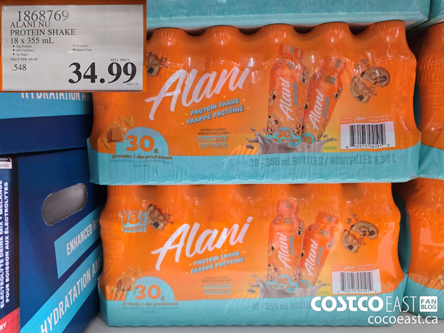 1868769 ALANI NU PROTEIN SHAKE 18 X 355 ML $34.99