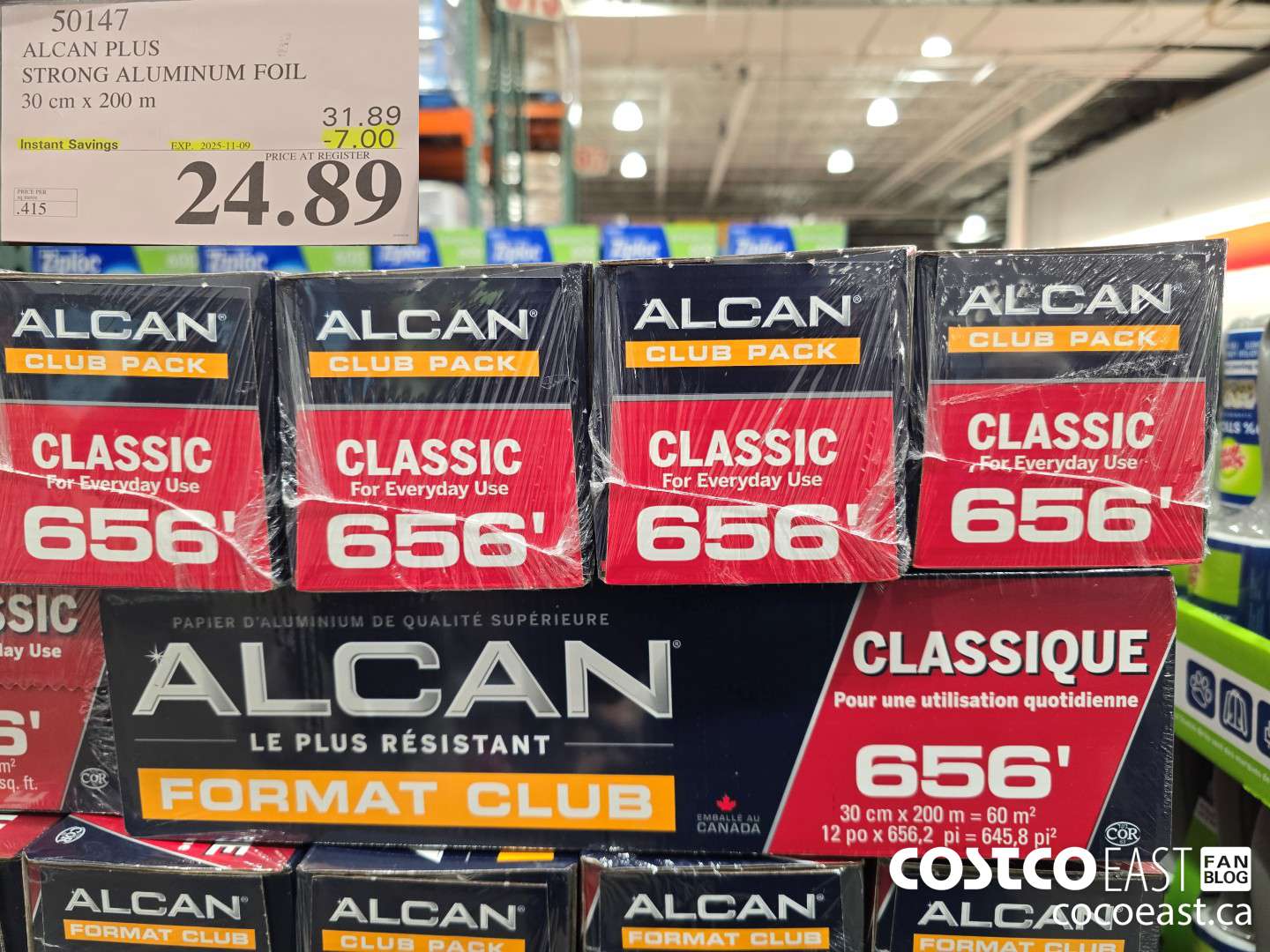 50147 ALCAN PLUS STRONG ALUMINUM FOIL 30 cm x 200 m ($7.00 INSTANT SAVINGS EXPIRES ON 2025-11-09) $24.89