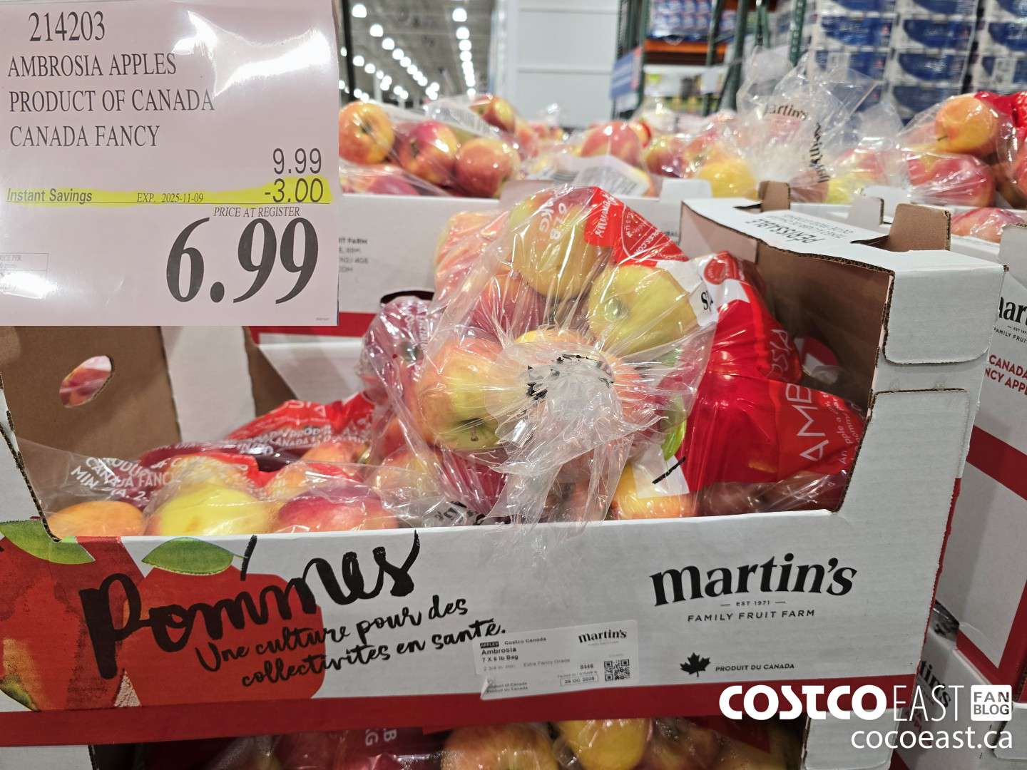 214203 AMBROSIA APPLES PRODUCT OF CANADA CANADA FANCY ($3.00 INSTANT SAVINGS EXPIRES ON 2025-11-09) $6.99