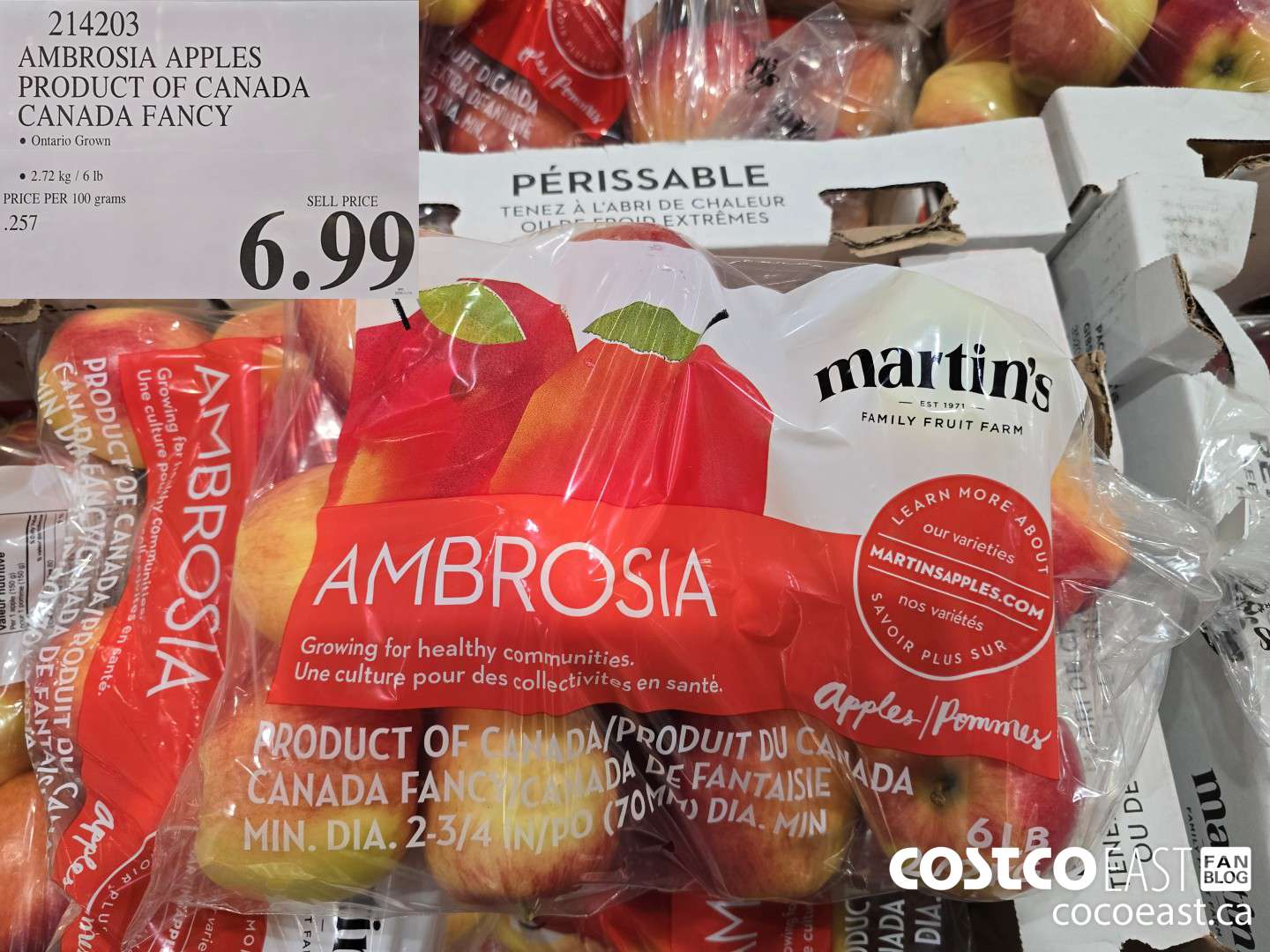 214203 AMBROSIA APPLES PRODUCT OF CANADA CANADA FANCY $6.99