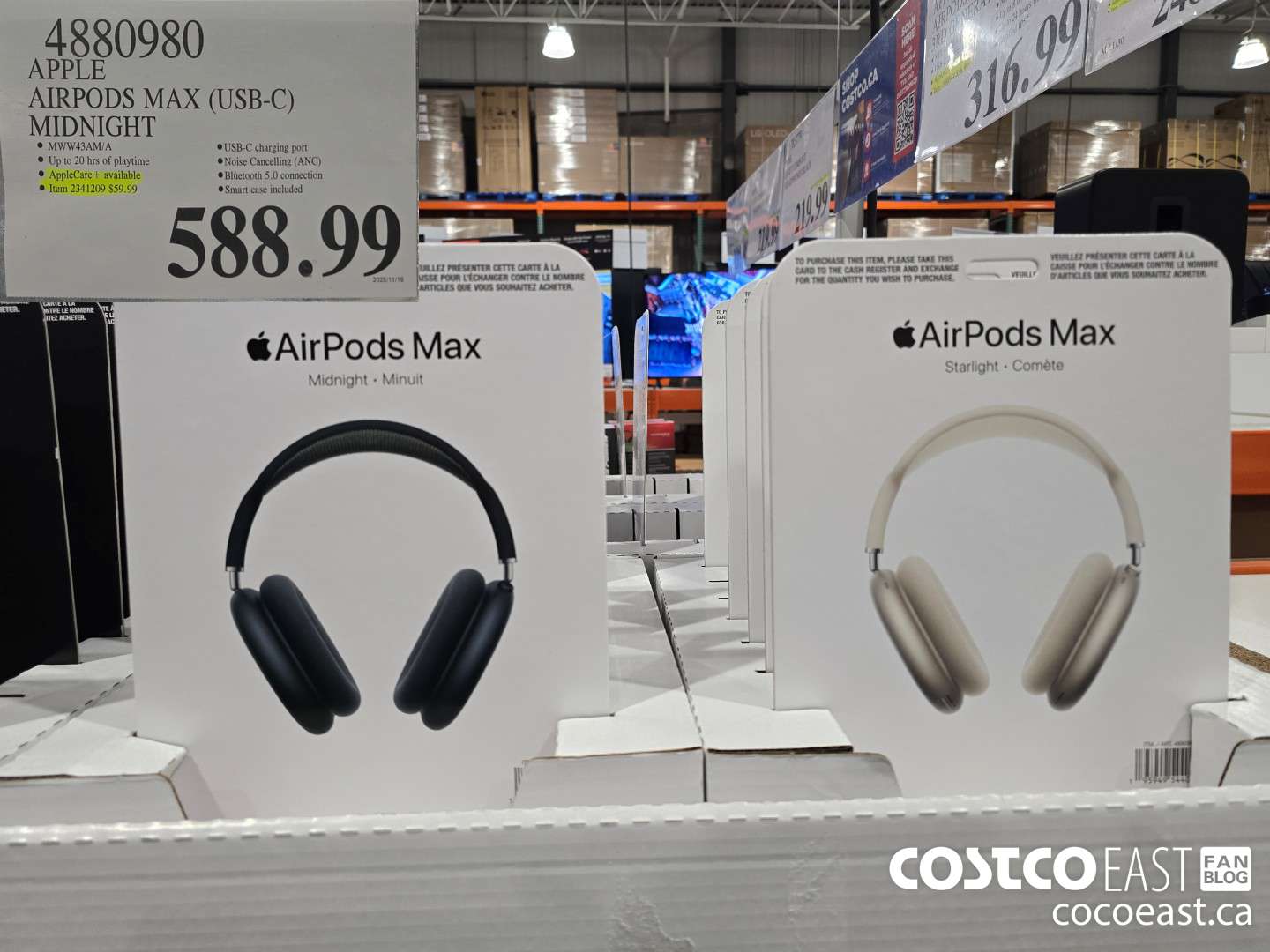 4880980 APPLE AIRPODS MAX (USB-C) MIDNIGHT $588.99