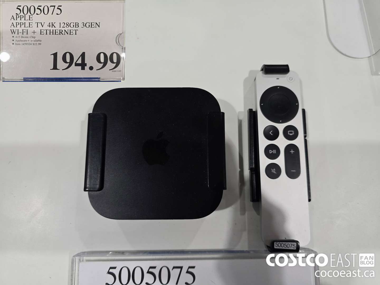 5005075 APPLE APPLE TV 4K 128GB 3GEN WI-FI + ETHERNET $194.99