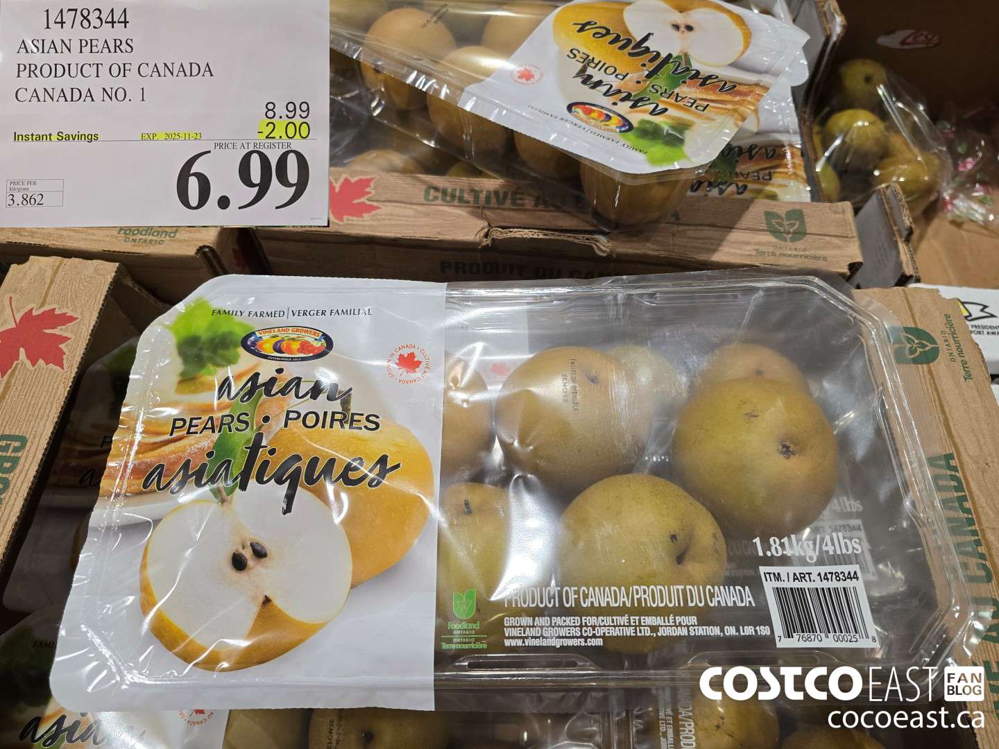 1478344 ASIAN PEARS PRODUCT OF CANADA CANADA NO. 1 ($2.00 INSTANT SAVINGS EXPIRES ON 2025-11-23) $6.99