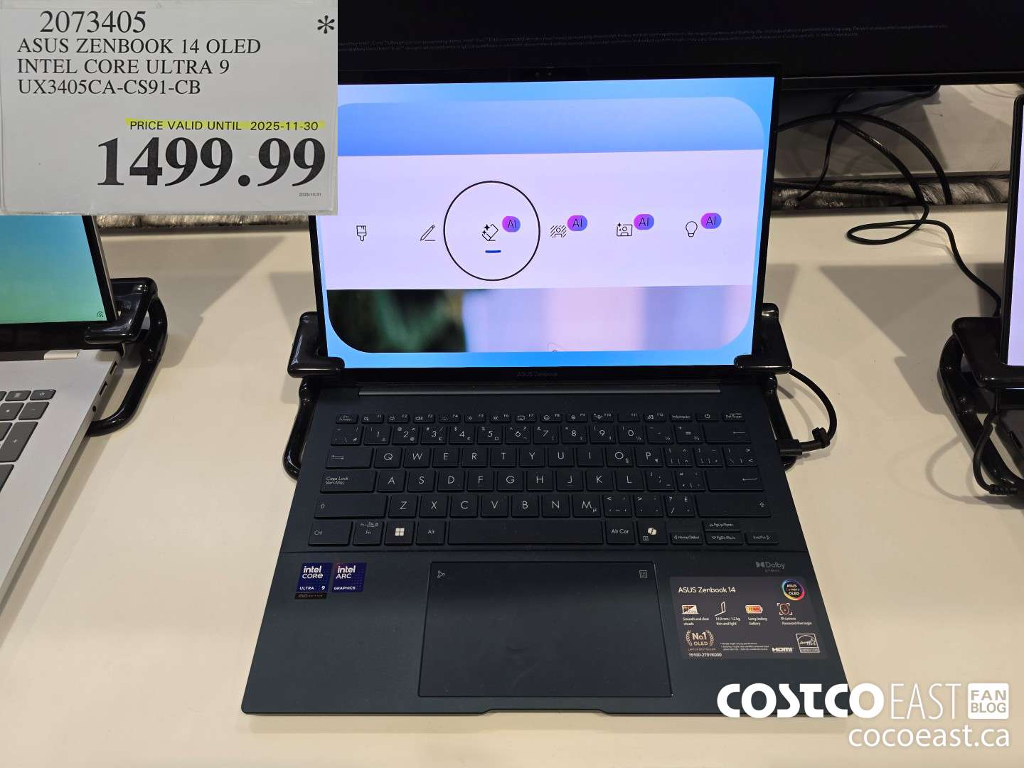 2073405 ASUS ZENBOOK 14 OLED INTEL CORE ULTRA 9 UX3405CA-CS91-CB $1499.99