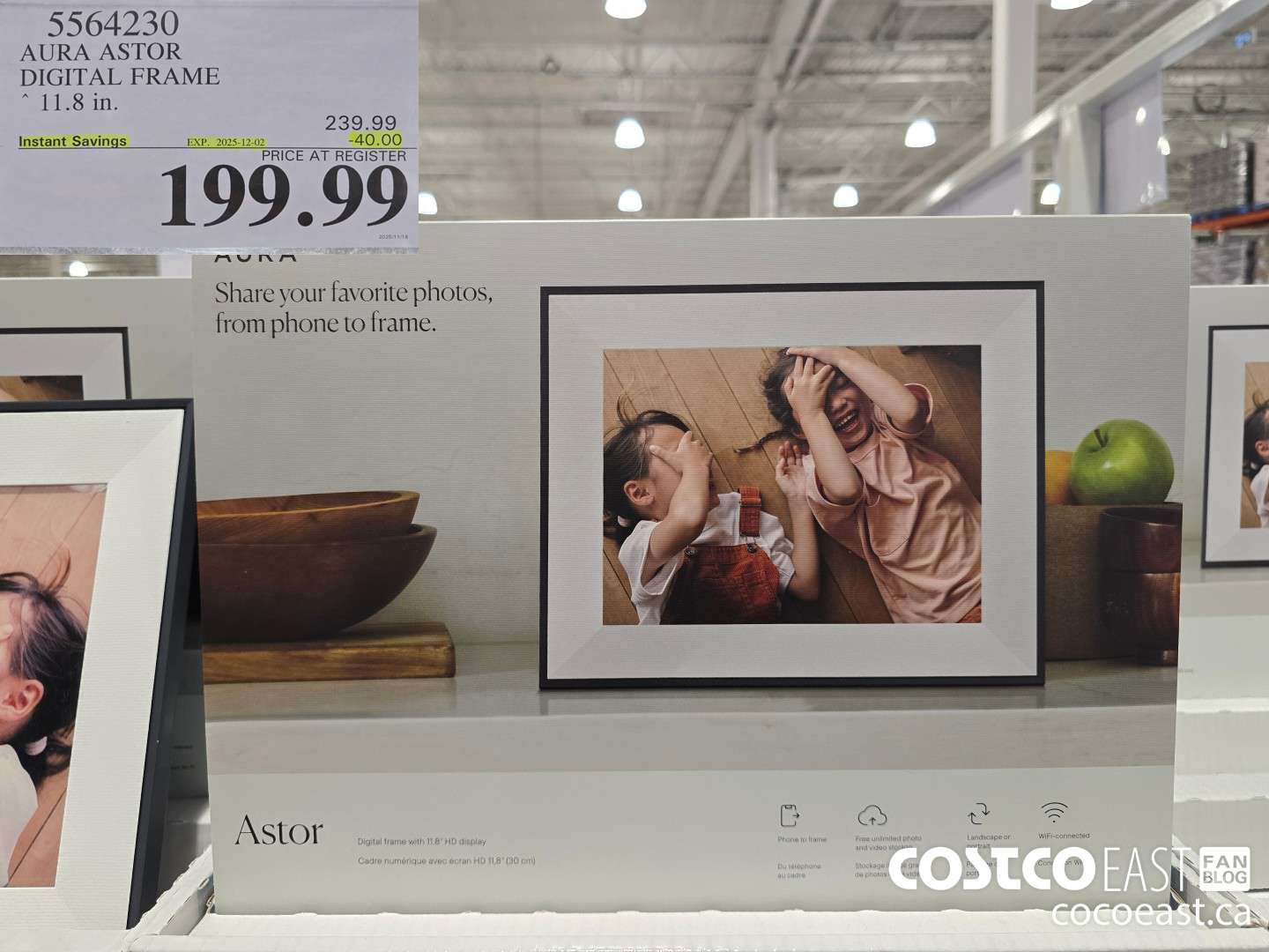 5564230 AURA ASTOR DIGITAL FRAME 11.8 IN ($40.00 INSTANT SAVINGS EXPIRES ON 2025-12-02) $199.99