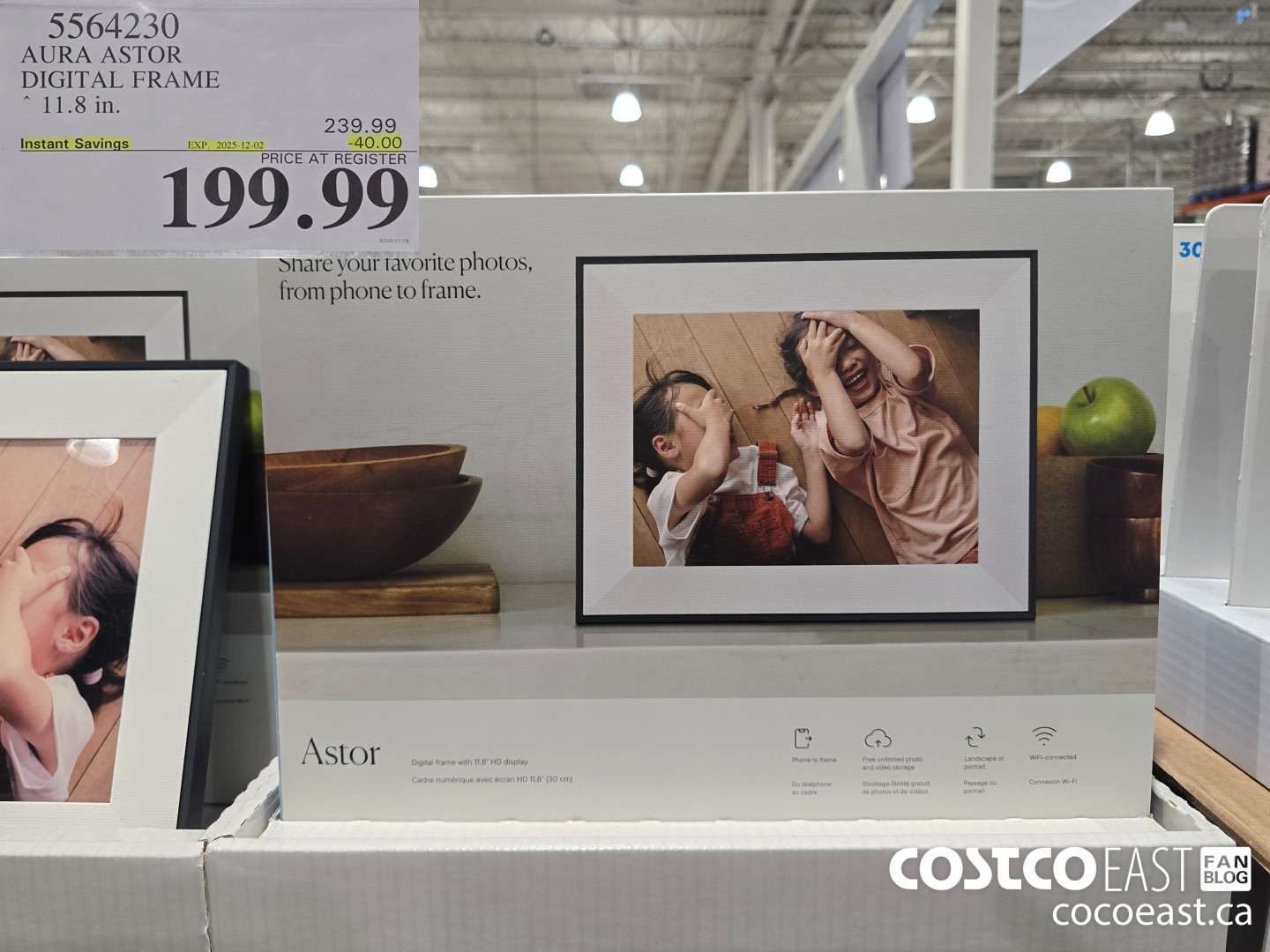 5564230 AURA ASTOR DIGITAL FRAME 11.8 IN ($40.00 INSTANT SAVINGS EXPIRES ON 2025-12-02) $199.99