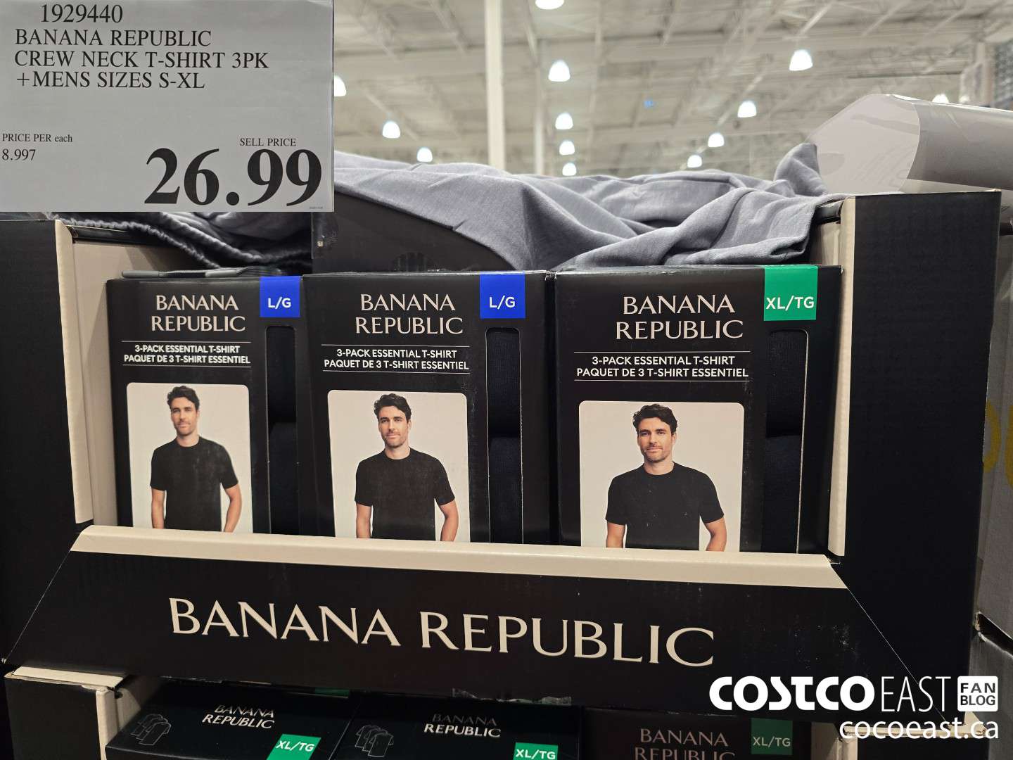 1929440 BANANA REPUBLIC CREW NECK T-SHIRT 3PK + MENS SIZES S-XL $26.99