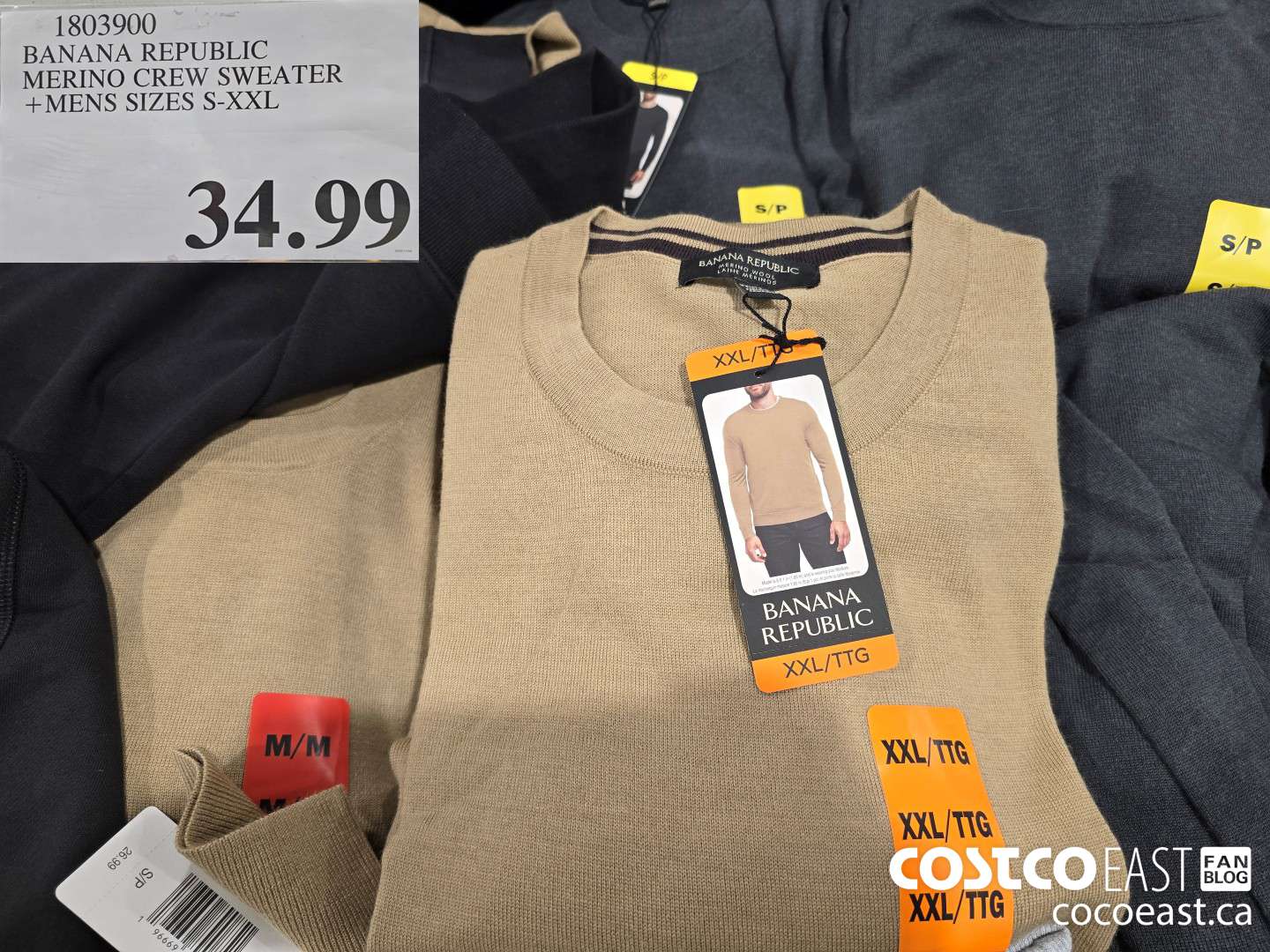 1803900 BANANA REPUBLIC MERINO CREW SWEATER +MENS SIZES S-XXL $34.99