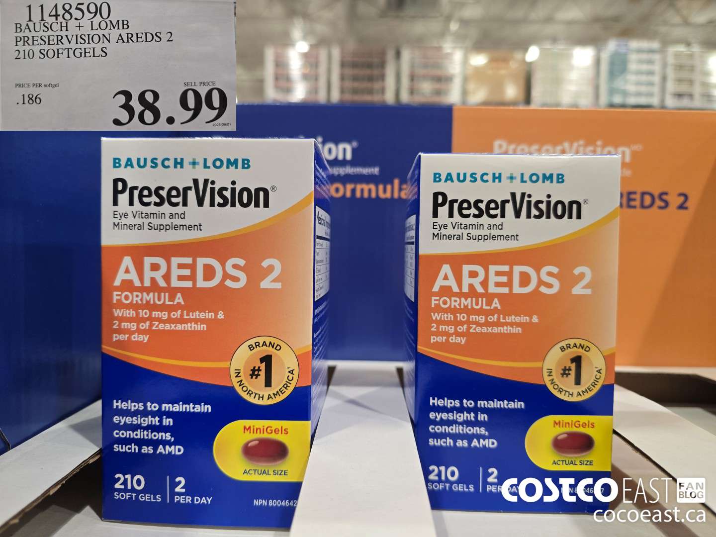 1148590 BAUSH + LOMB PRESERVISION AREDS 2 210 SOFTGELS $38.99