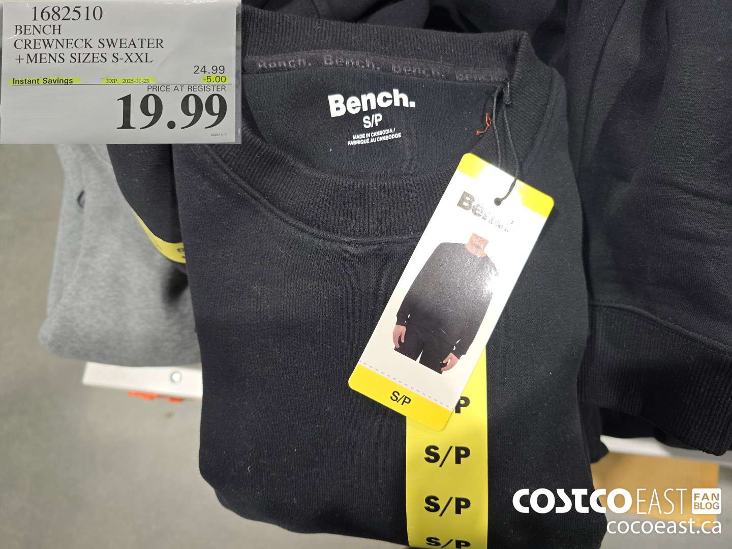 1682510 BENCH CREWNECK SWEATER + MENS SIZES S-XXL ($5.00 INSTANT SAVINGS EXPIRES ON 2025-11-23) $19.99