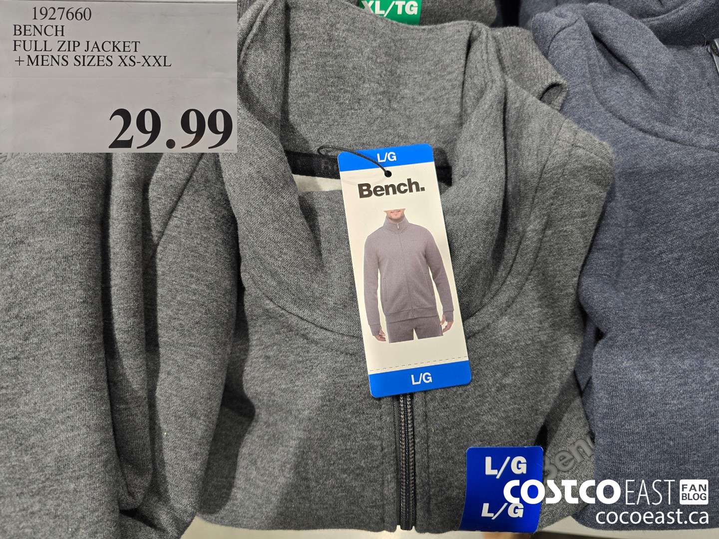 1927660 BENCH FULL ZIP JACKET + MENS SIZES XS-XXL $29.99