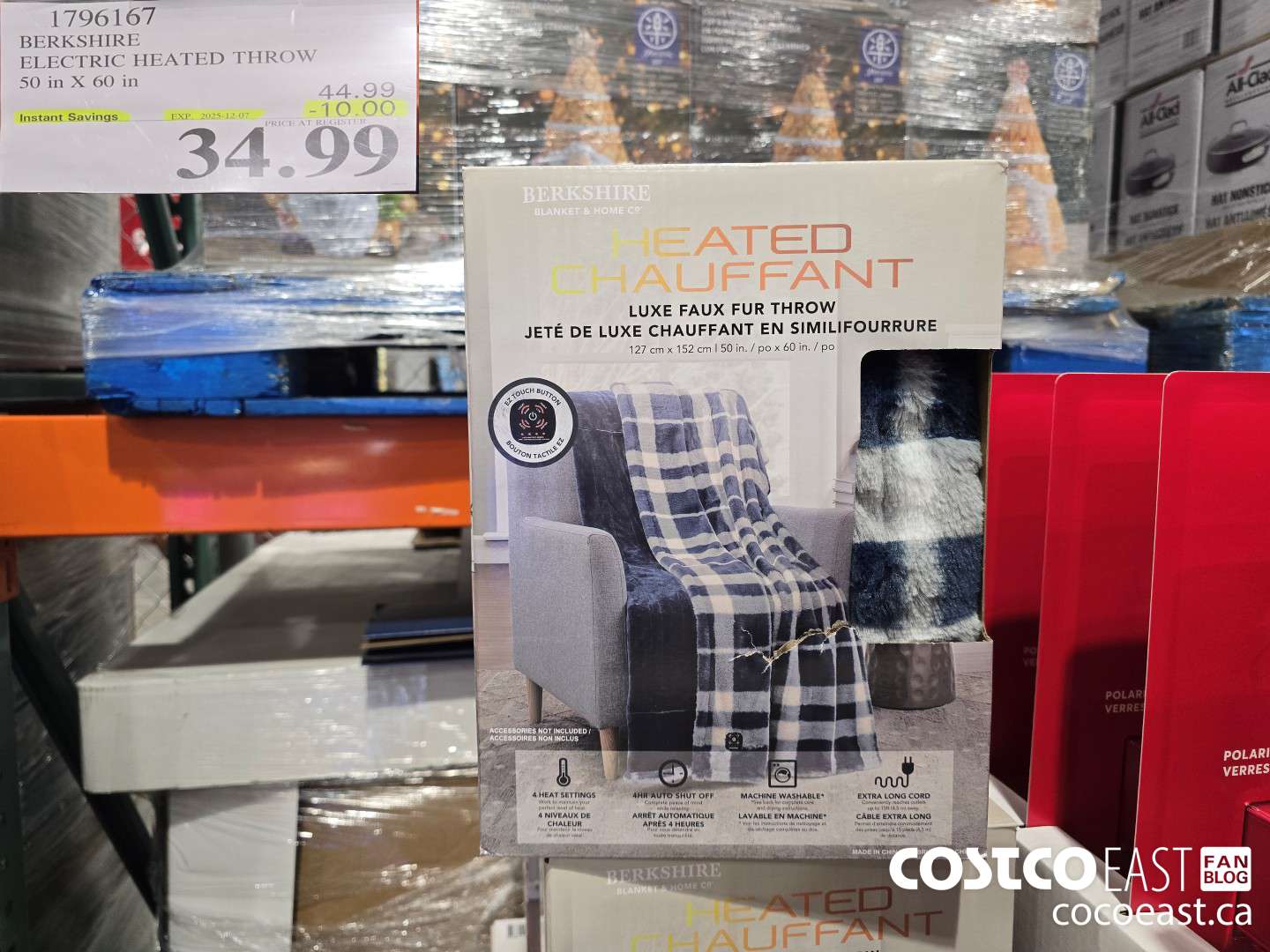 1796167 BERKSHIRE ELECTRIC HEATED THROW 50 IN X 60 IN ($10.00 INSTANT SAVINGS EXPIRES ON 2025-12-07) $34.99