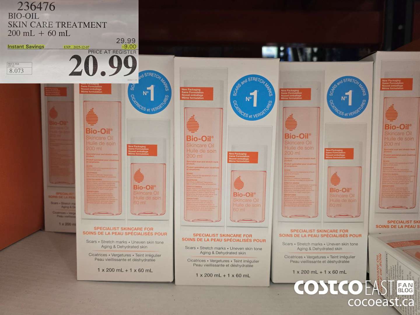 236476 BIO-OIL SKIN CARE TREATMENT 200 mL + 60 mL ($9.00 INSTANT SAVINGS EXPIRES ON 2025-12-07) $20.99