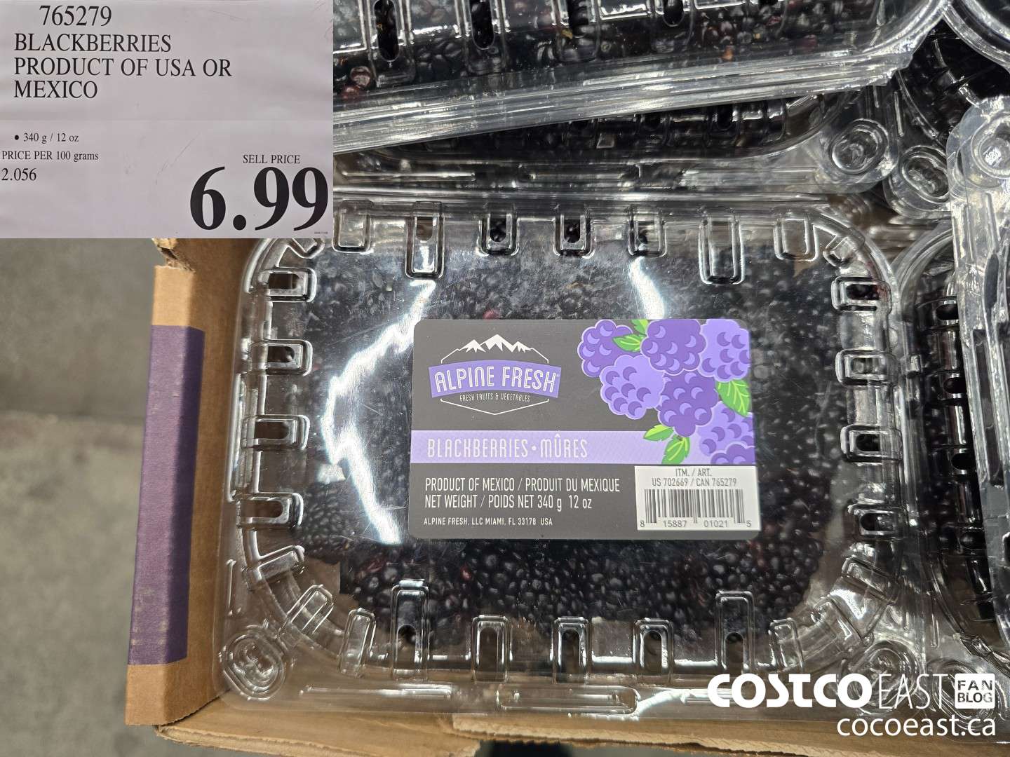 765279 BLACKBERRIES PRODUCT OF USA OR MEXICO $6.99
